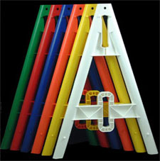 A-Frame Plastic Barricades and Jersey Barriers