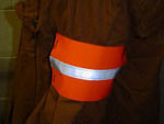 Fluorescent Orange and Reflective Armbands Safety Wear