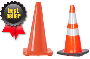 Orange Heavy Duty Reflective PVC Traffic Safety Parking Cone