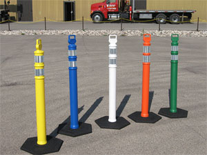 EZ Grab Colored Portable Delineator Posts Channelizers Markers
