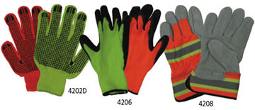 Fluorescent Work And Safety Gloves