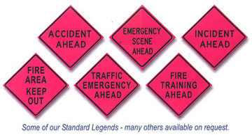 Law Enforcement Fire Safety Service Roll-Up Signs And Stands