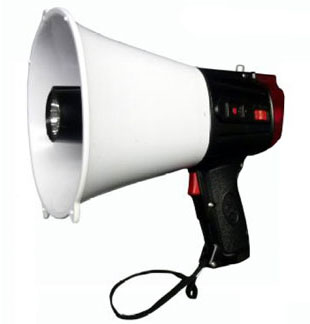 Piezo Dynamic Megaphone with L.E.D. Emergency Light and Siren Police Safety Product