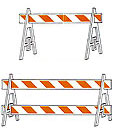 A-Frame Plastic Barricades and Barriers