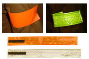 Fluorescent Orange and Reflective Armbands