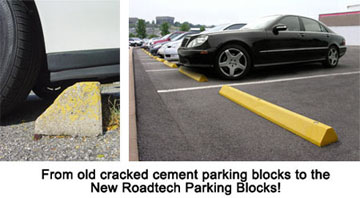 Portable Plastic Parking Blocks and Car Stops