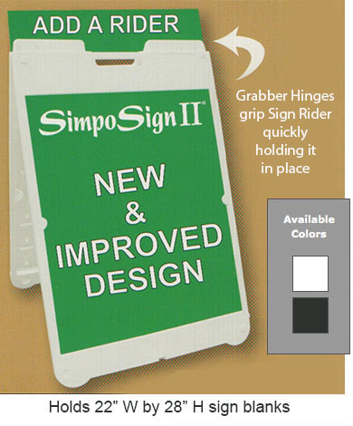 SimpoSign II Sandwich Board Sign Stand Traffic Control Safety Products